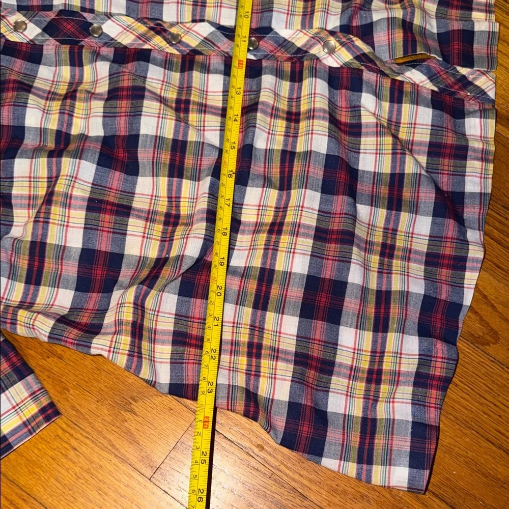 Women’s Vintage Sears Maternity Plaid Short Sleeve Shirt 17/18 - Picture 6 of 7